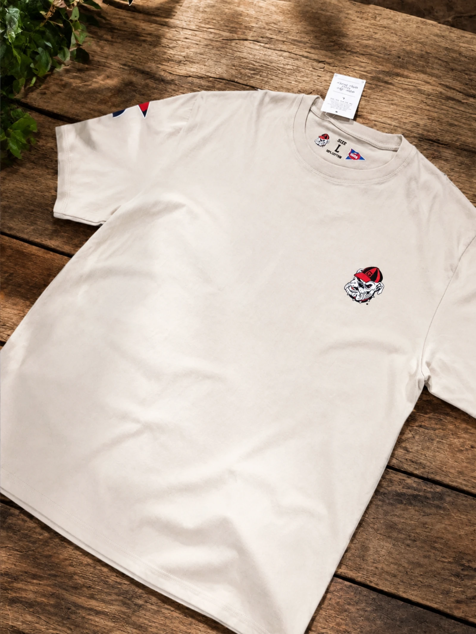 Georgia Bulldogs Beige NCAA T-shirt maat L Oversized – photo 4